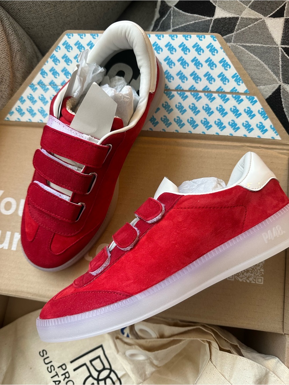 P448 Velcro Monza Suede Sneakers - Picture 7 of 9